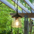 thumbnail image 5 of LNC Farmhouse Black Outdoor Hanging Lantern Pendant Lighting with Glass Shade, 5 of 12