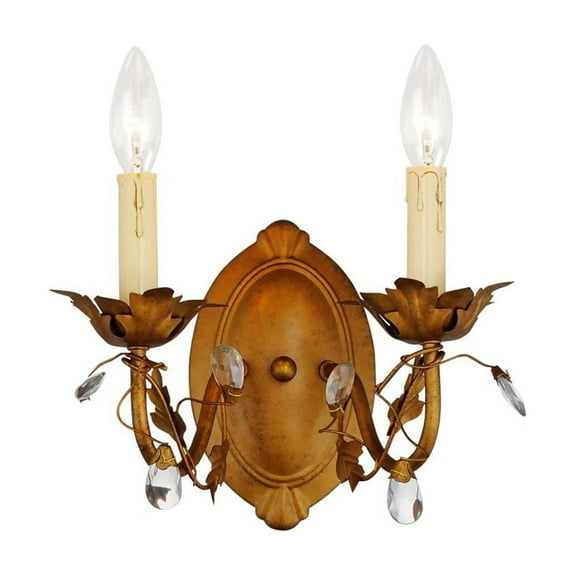2857EG Maxim Lighting Elegante - 2 Light Wall Sconce-Etruscan Gold Finish
