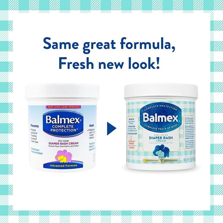 Balmex Diaper Rash Cream With Zinc Oxide 16 oz (Pack of 2