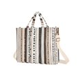thumbnail image 7 of FORMRS Womens Corduroy Tote Bag Crossbody Shoulder Handbag with Pocket, Brown Abstract Stripes, 7 of 7