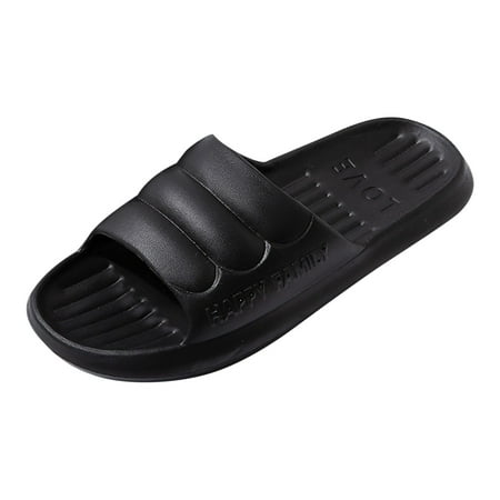 

Fsqjgq Slippers for Men Size Men Slippers Fashionable All Season New Indoor and Outdoor Flat Comfortable Soft Bottom Light Slippers Mens Insoles Slippers Black 43