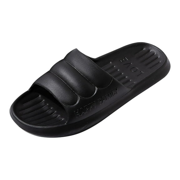 Ediodpoh Men Slippers Fashionable All Season New Indoor and Outdoor Flat Comfortable Soft Bottom Light Slippers Mens Slippers Black 10