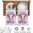 thumbnail image 5 of Cute Elephant Kitchen Towels Set of 4, Spring Floral Botanical Animal Watercolor Absorbent Dish Towels for Kitchen, Microfiber Hand Towel, Quick Drying Tea Towel for Cleaning Decorative Dishcloths, 5 of 7