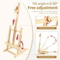 thumbnail image 4 of Desktop Art Easel Foldable Tabletop Easel Stand Height and Angle Adjustable Wooden Small Easel Portable Mini Desktop Easel for Studio Classroom Outdoor Sketching, 4 of 8
