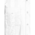 thumbnail image 4 of J. METHOD Men's Long Sleeve Cuban Guayabera Shirt Short Sleeve Button Down Classic Embroidered 4 Pockets Casual Top NEMT118 White M, 4 of 4