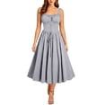 thumbnail image 6 of Women's Victorian Dress Renaissance Medieval Costume Cottage Corset Ruffle Peasant Maxi Dress, 6 of 7