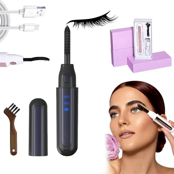 One-Hand Operation Curler Heated Eyelash Curler Eyelash Curler Heated Eyelash Curler Lash Curler Eyelash Curler 3 Heating Led Display Usb Rechargeable Makeup Tools Enlarge Eyes