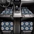 thumbnail image 6 of XMXT Waterproof Floor Mats for Cars, Flat Geometric Patterns Non-Slip Universal Fit Auto Carpet Car Decor Mat for Women Men, Set of 4, 6 of 6