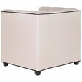 thumbnail image 3 of SAFAVIEH Kids Little Decorator Linen Club Chair, Taupe/Black, 3 of 4