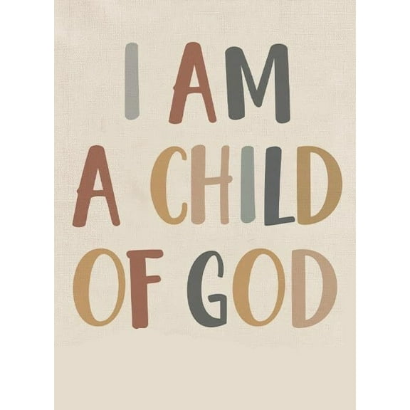 Boho Christian Wall Art I Am a Child of God Bible Poster Wall Decor Religious for Kids Bedroom Nursery Classroom poster