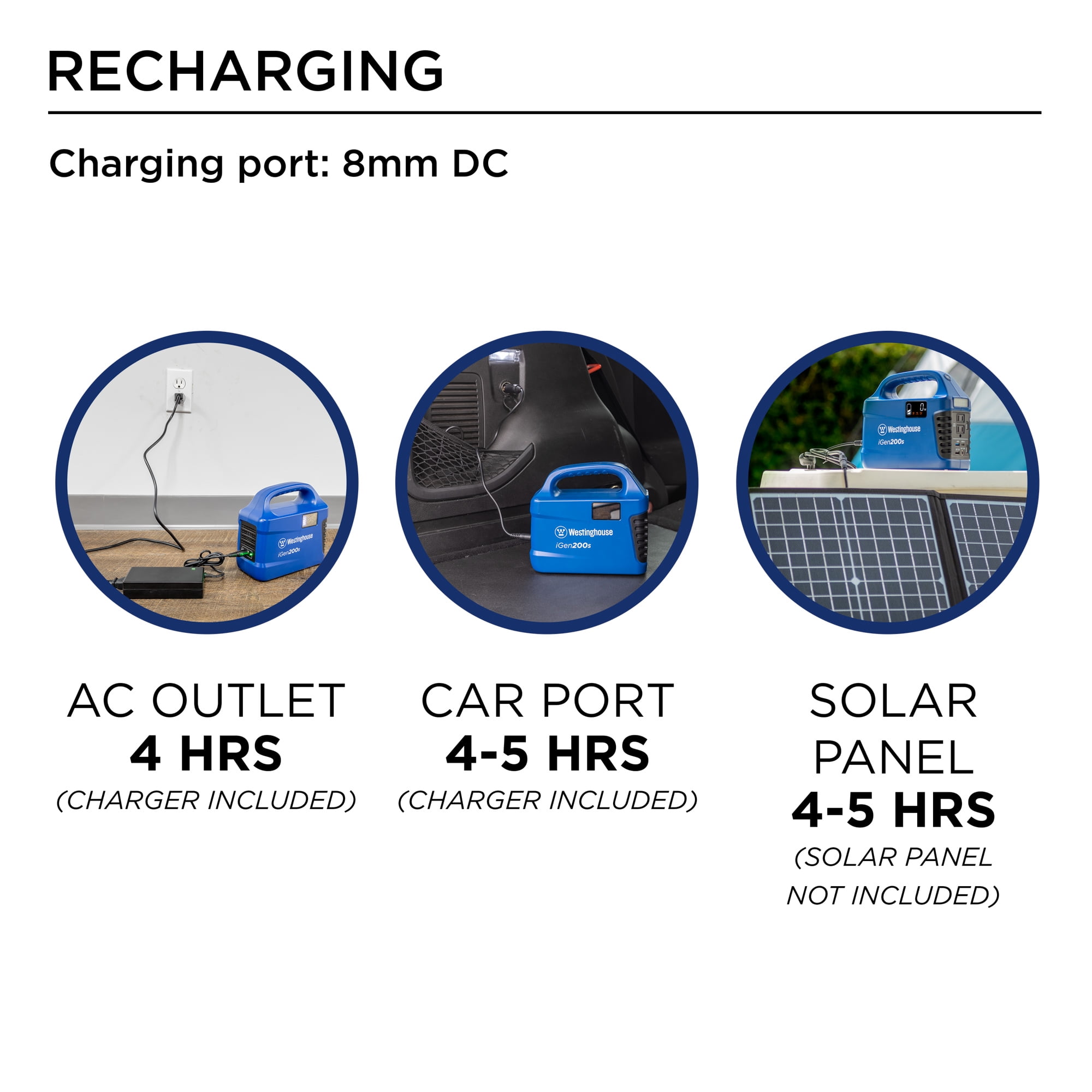 Westinghouse 194Wh Portable Power Station Push Button Starter Solar Generator, Short Circuit Protection