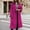 Hot Pink, variant on Simua Womens Notched Lapel Collar Double Breasted Coat Winter Wool Blend Over Coats Long Jackets