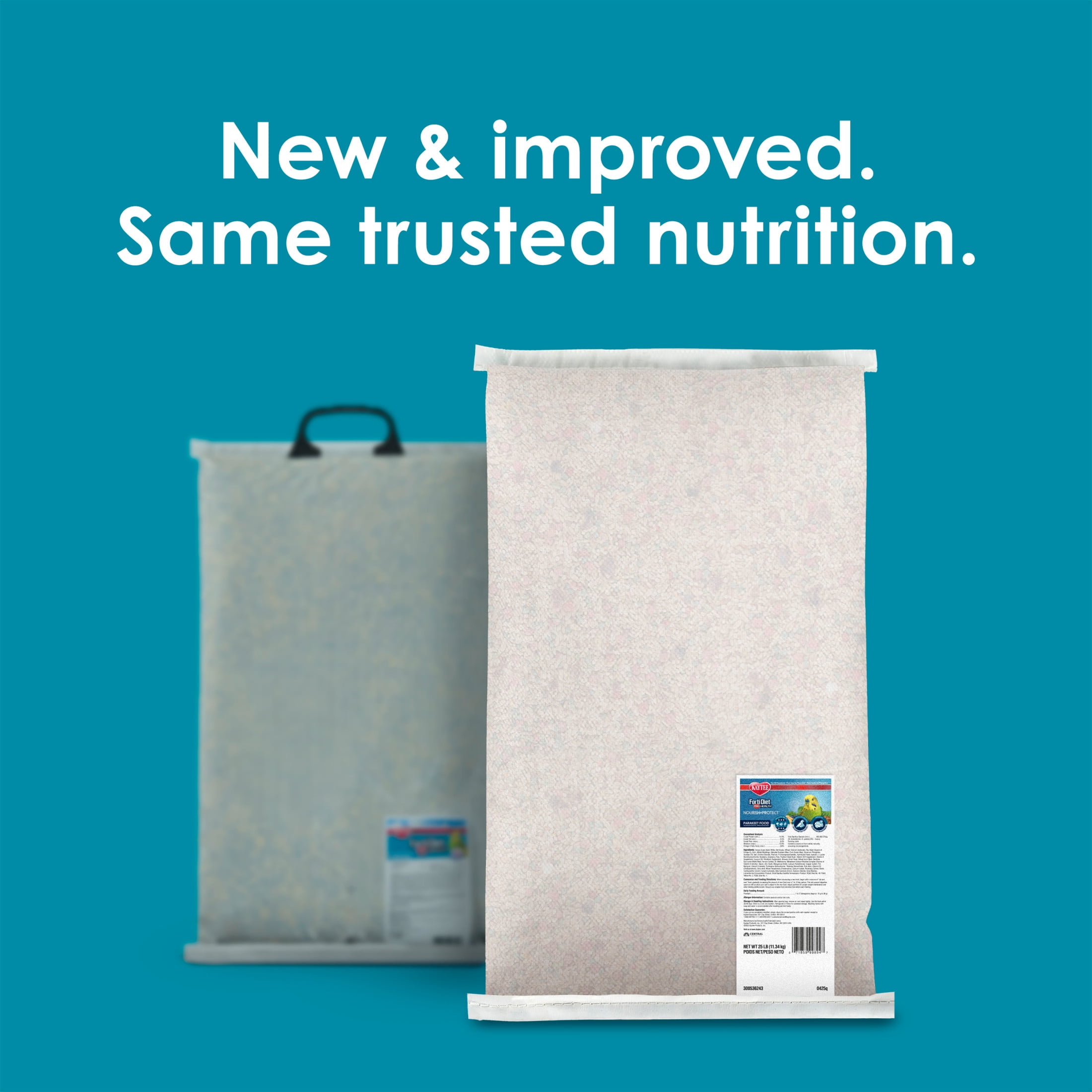 Kaytee Forti-Diet Pro Health Nourish+Protect Parakeet Food 25 Pounds