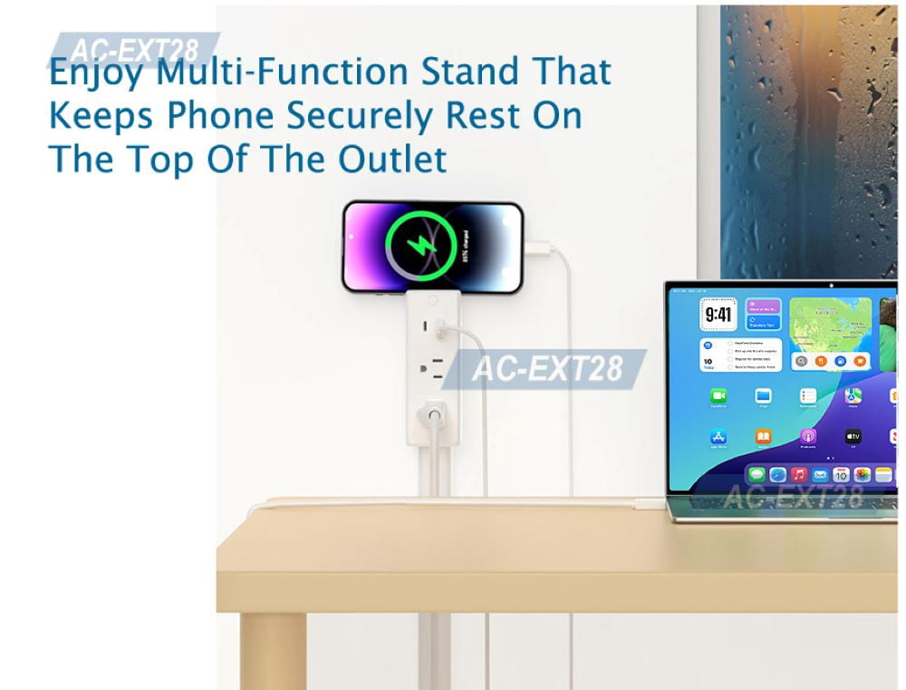 Electrical AC Outlet Extender Stick Getting Hard-to-Reach Outlets To Accessible Areas