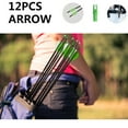 thumbnail image 3 of Carbon Arrow 29 inch 12-Pack Hunting Arrows Spine 400 for 30-65lb Bows Archery Compound & Recurve & Traditional Bow, Green, 3 of 9