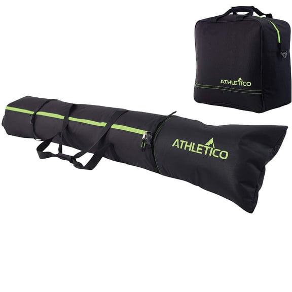Ski & Boot Bag Combo | Store Skis Up to 200 CM & Boots Up To Size 13 | Includes 2 Padded Bags