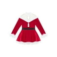 thumbnail image 3 of inhzoy Kids Girls Figure Skating Dance Dress Leotard Miss Santa Claus Dress-Up Red 12, 3 of 7