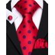 thumbnail image 3 of Corbata Barry.Wang de Seda Roja con Lunares 150 cm Juego, 3 of 9