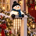Outdoor Christmas Snowman Decor, Resin Clip‑On Railing Icicle LED ...