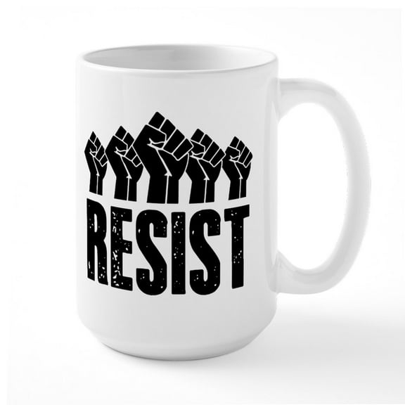 CafePress - Resist Large Mug - 15 oz Ceramic Large White Novelty Mug