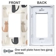 thumbnail image 3 of Yayeee Rocker Switch Wall Plate 1-Gang 4.6"x2.9" Home Decorative Outlet Cover, Cute Cartoon Cats, 3 of 6