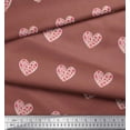 thumbnail image 2 of Soimoi Polyester Crepe Fabric Floral & Heart Print Fabric by The Yard 42 Inch Wide, 2 of 3