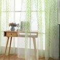 thumbnail image 4 of Green Leaf Print Sheer Curtains,Farmhouse Floral Curtains 78 Inches Long Rod Pocket Semi Sheer Curtains 2 Panels, 4 of 6