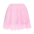 thumbnail image 6 of Women Tiered Lace Mini Skirt Summer Casual Elastic Pleated Lace Trim Short Skirts Underskirt Y2k Ruffle Skirt, 6 of 6