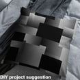 thumbnail image 2 of Feelyou Black Square Fabric by the Yard 5 Yards for Adult, Modern Geometric Room Decor Fabric by the Yard, Chic Abstract Fabric for Sewing, Ultra Soft Home Decor, 2 of 6