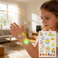 thumbnail image 4 of Wooowa Easter Glow In The Dark Temporary Tattoo Bunny Egg Pattern Waterproof Sweatproof Festive Party Sticker For All Ages, 4 of 6