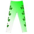 thumbnail image 2 of MAIHAN St Patricks Leggings for Girls Stretchy High Waisted Soft Shamrock Legging Irish Clover Saint Pattys Day Tights(Green1,1_2 Years), 2 of 5