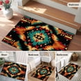 thumbnail image 5 of Boho Orange Teal Bathroom Mats 2x3 FT,Non Slip Small Kitchen Mat,Geometric Vintage Southwestern Ethnic Washable Soft Backed Front Door Throw Rugs Non-Shedding Indoor Outdoor Doormat for Entryway Sink, 5 of 8