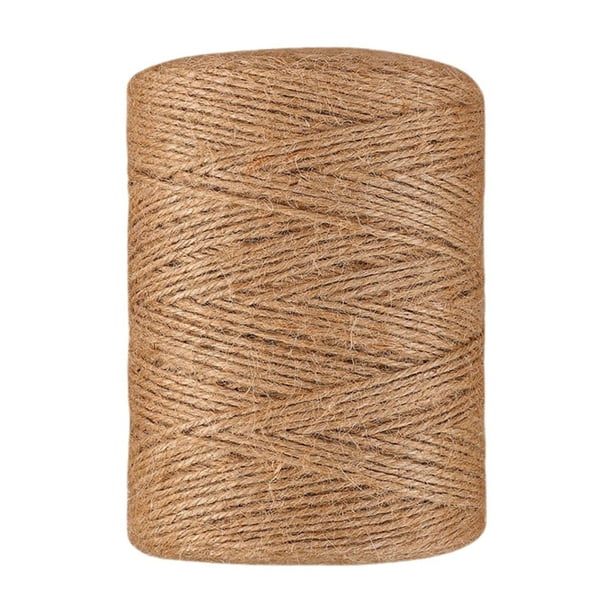 Cuerda de yute de 100 m para manualidades, multifuncional, color marrón 4 mm de espesor