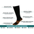 thumbnail image 3 of OUSITAID 3 Paires de Bas de Compression Purs et Confortables pour Infirmières Course Randonnée Récupération et Vols - Favorise la Circulation Sanguine Amincissant et Soutien Anti-Fatigue Rayure Pomme Couleur Unie, 3 of 5