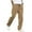 Khaki, variant on WTOBBY Men's Casual Elastic Waistband Drawstring Breathable Solid Color Pants for Everyday Wear, Comfortable Lightweight Trousers with Adjustable Fit and Modern Stretch Fabric ,Khaki L