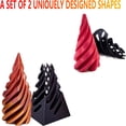thumbnail image 3 of Bamboohart Impossible Pyramid Passthrough Sculpture  3D Printed Spiral Cone Toy  Anxiety Stress Relief Toy  3D Printed Fidget Toys  Smoothly Spining Pyramid, 3 of 6