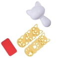 thumbnail image 2 of Bearachild 1 Set Rice Ball Mold Convenient Molds Japanese Food Kitchen Roller Tools Tool Cooking Lovely for Home Restaurant Use Type2 NO2, 2 of 6