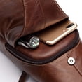 thumbnail image 2 of Pecho Pack Bolso bandolera de cuero genuino para hombre, bandolera informal en el pecho, senderismo, BULLCAPTAIN Pecho Pack, 2 of 7