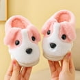 thumbnail image 2 of Otqutp Kids Dog Cotton Slippers Cute Animal Cartoon Cozy Shoes for Toddler Girls Boys Warm Fleece Winter Household Shoes, 2 of 4