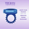 thumbnail image 2 of Trojan Vibrations 2-in-1 Vibrating Ring Plus Finger Massager, 2 of 5