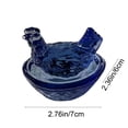 thumbnail image 3 of Glass Hen on Nest Candy Dish with Lid, Large Pedestal Chicken Glass Candy Bowl, Vintage Decorative Glass Jar for Snacks, Desserts, Cookies, Kitchen Home Office Tabletop Decor (Blue), 3 of 7