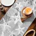 thumbnail image 3 of Table Runners 70 Inches Long Dress Scarves, Grey Starfish Farmhouse Coffee/Dining/Kitchen Table Decor, Holiday Table Runner, Coral Shell Ocean Vintage Coastal 13x70 Inch, 3 of 9
