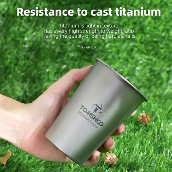 TOMSHOO Titanium cup,Pure Water Cup Outdoor Cup Pure Water Cup Beer Huiop Portable Portable Cup Buzhi