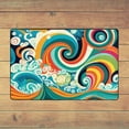 thumbnail image 5 of XMXY Whimsical Colorful Waves Area Rugs Doormat Outdoor Entrance , Facecloth Non-slip Floor Mat Rug for Living Room Kitchen Sink Area Indoor 72"x48", 5 of 9