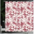 thumbnail image 3 of Ambesonne Geometric Shower Curtain, Abstract Retro Modern Art, 69"Wx70"L, Dried Rose, 3 of 4