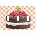 thumbnail image 2 of Metal Light Switch Wall Plate Outlet Cover (Layered Chocolate Raspberry Vanilla Custard - Triple Toggle), 2 of 2