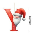 thumbnail image 3 of YOHAVEN Christmas Letter Hanging Pendant Acrylic Tree Ornaments, Alphabet Decor for Home Office Classroom Window Door Holiday Accent, 3 of 4
