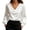 White, variant on Satin Blouses for Women Elegant V Neck Long Sleeve Silk Tops Dressy Business Casual Outfits for Work White M