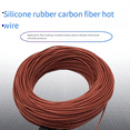 thumbnail image 2 of 12K HEAT 50M 12K 33Ω/M Carbon Fiber Heating Cable 3MM Floor Warming Wire High Temperature Silicone Heating Cable, 2 of 10