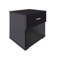 thumbnail image 3 of Boyd Sleep Modern 1-Drawer Nightstand with Open Storage, Black, 3 of 10